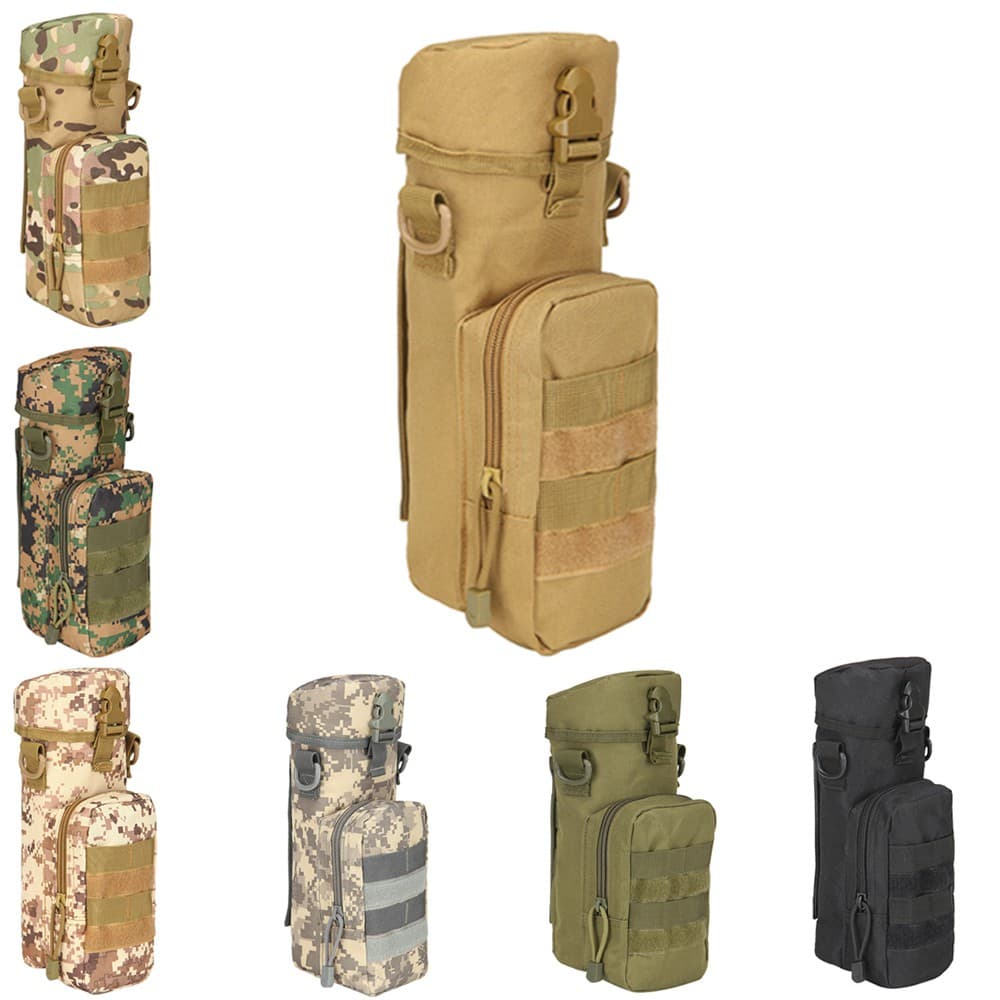 Estojo Para Garrafa De Água 1L Com Capa Isolada , Alça De Suporte , Bolsa MOLLE , Caminhadas Ao Ar Livre