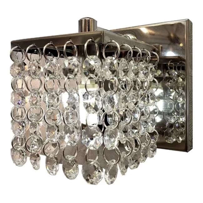 lustre arandela de parede INOX  Espelhado,   cristais Salas   Lavabo  Cabeceiras decoração Led Inclusa