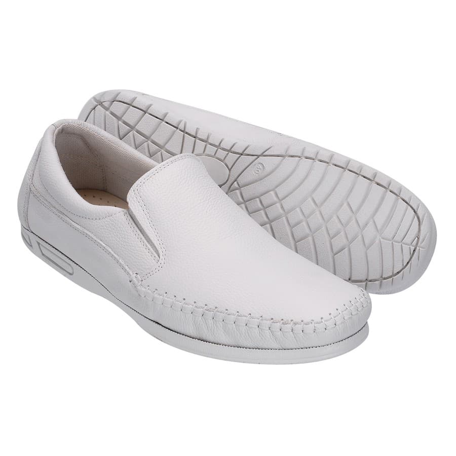 Sapato Medico Enfermeiro Branco Confortavel Costurado