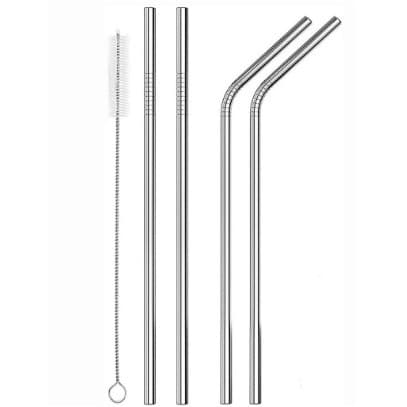 Conjunto de canudo de inox reutilizável 5 peças