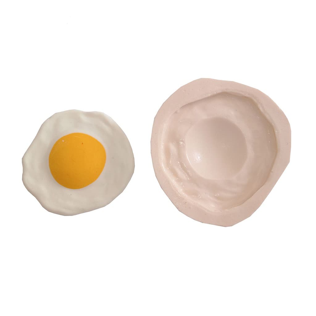 Molde de Silicone Ovo Frito - Biscuit, Resina, Pastas e etc... (J 56)