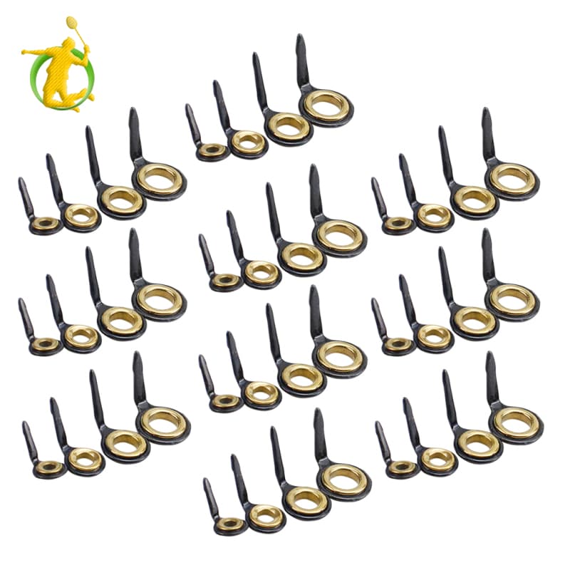 40pcs Guias De Vara De Pesca De Aço Inoxidável