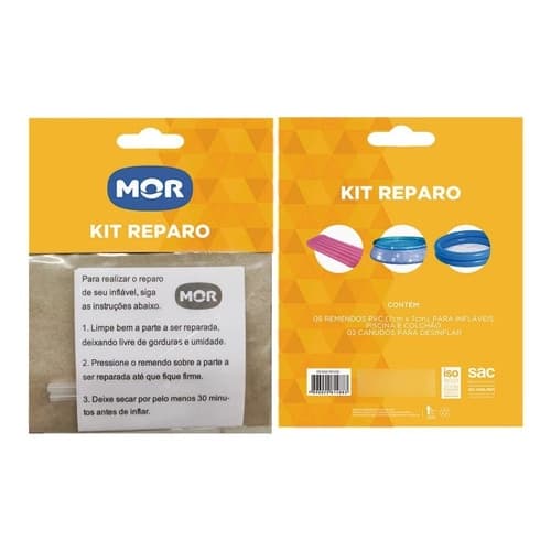 Kit  Reparo remendo Adesivo Para Infláveis Piscinas Colchão Bola Boia Inflável Mor