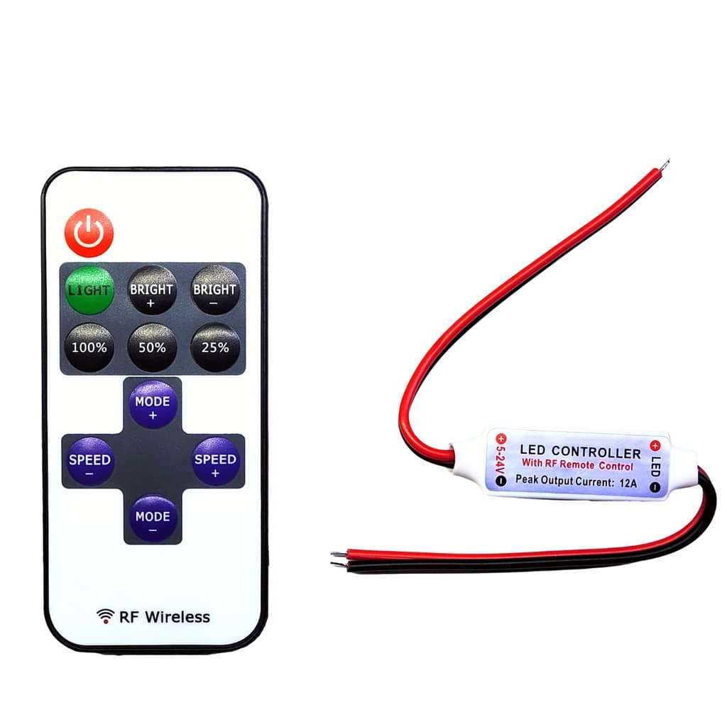Central strobo para lampada LED e controle remoto sem fio para carro e som