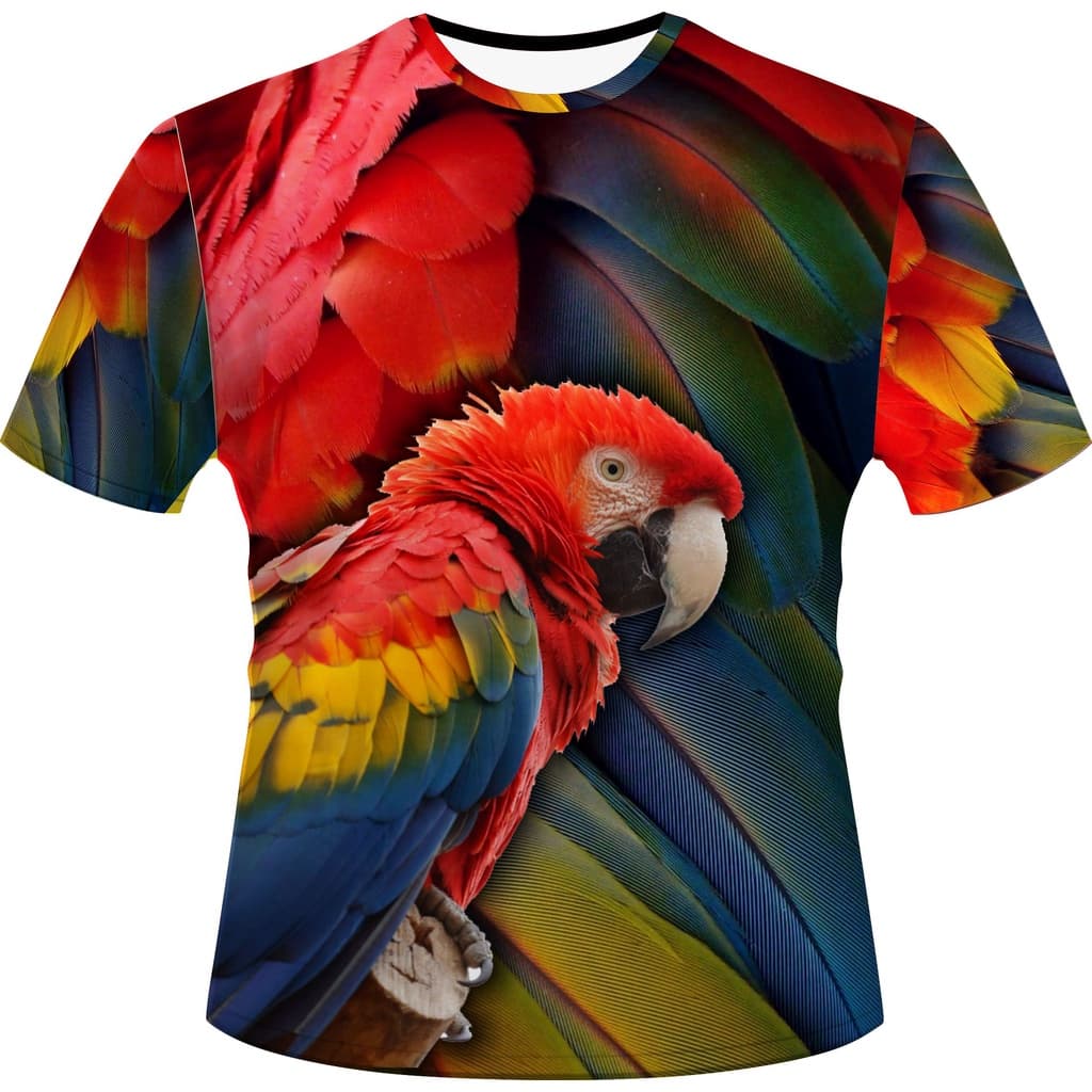 Camisa Arara Penas Fauna Pássaro Carnaval Festa 833-2