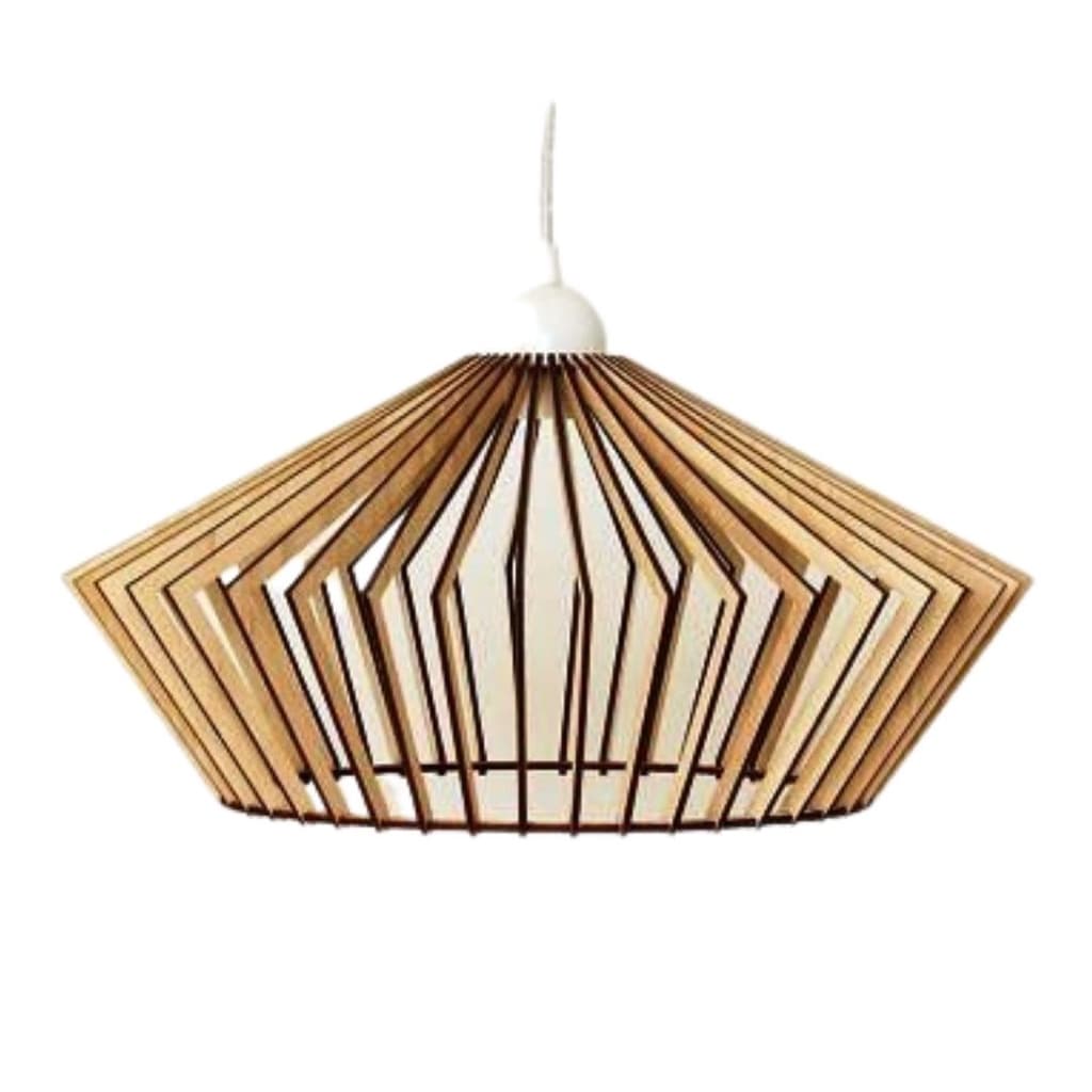 Luminária Teto tipo Pendente em MDF - Completa -
