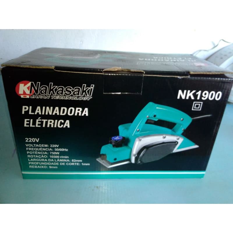Plaina elétrica 750w 2laminas 220v Nakasaki top