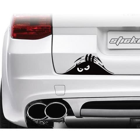Adesivo de Vinil Divertido de Olhos de Monstro Assustador Espiando / Decalque Decorativo para Carro/Paredes/Janela