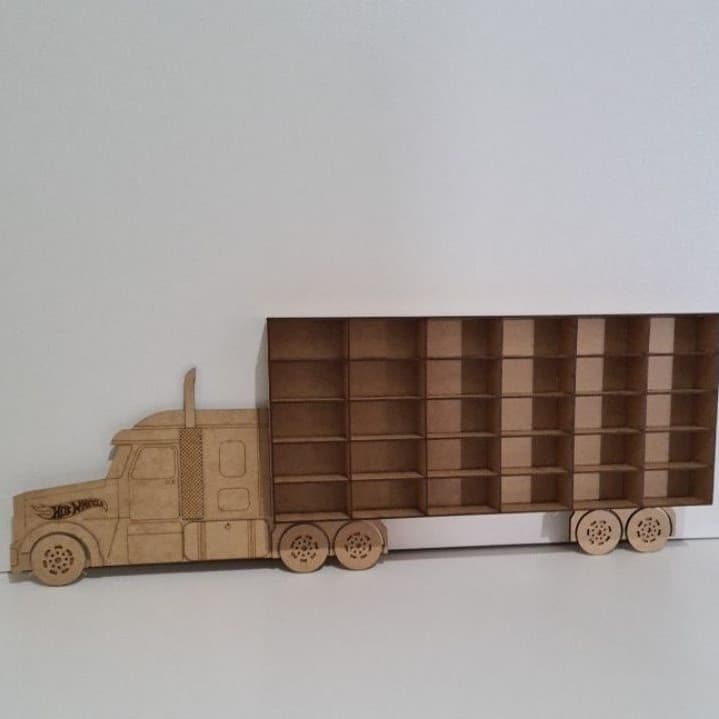 Expositor de Carrinhos Hot Wheels Carreta 87Lx31A  em MDF