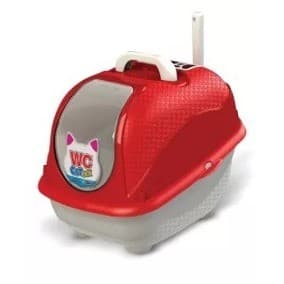 Banheiro Sanitario Para Gato Fechado Vermelho