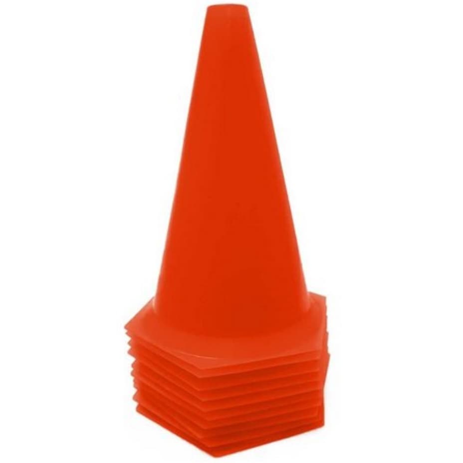 Kit C/10 Cones 24cm Treinamento Cor Vermelho