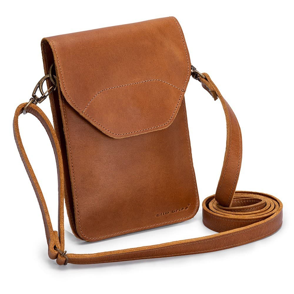 Bolsa Carteira Crossbody Couro Legitimo para Documento/celular