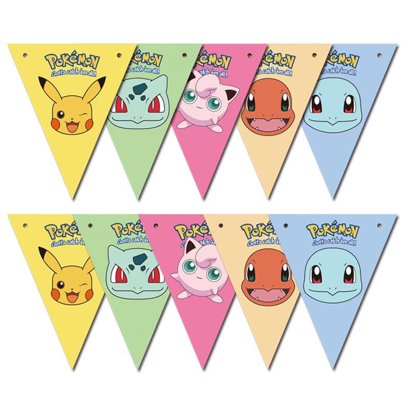 Pokemon Go Pikachu Bandeiras De Festa Kids Party Decor