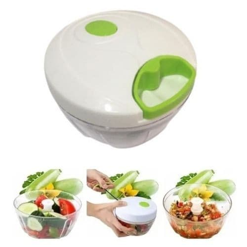 Triturador Manual de Verduras Frutas Legumes Ralador 3 Laminas Mini Processador