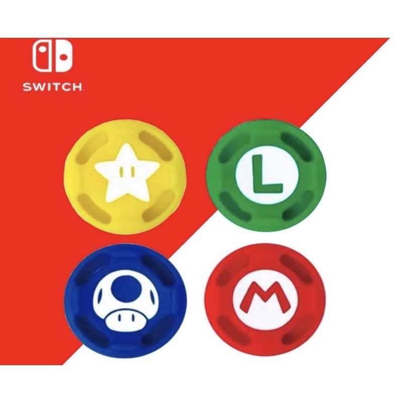 Grip Protetora Borrachinha Analogico Super Mario Nintendo Switch