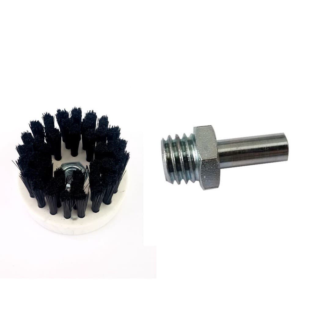 Escova De 80mm Para Limpeza De Estofados Com Cerdas Macias Com Adaptador Para Uso Em Furadeiras