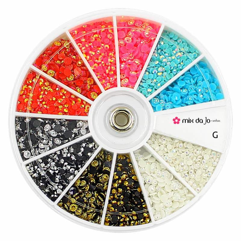 Disco G Margaridas E Strass Queridinhos Decoração De Unhas Artesanato Art Nail Manicure Encapsulamento
