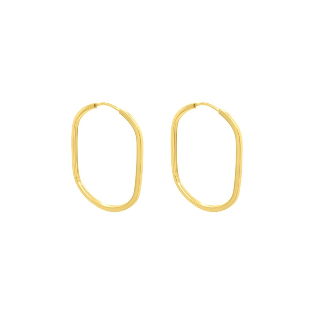 Brinco Ouro 18k Argola Argolinha Oval