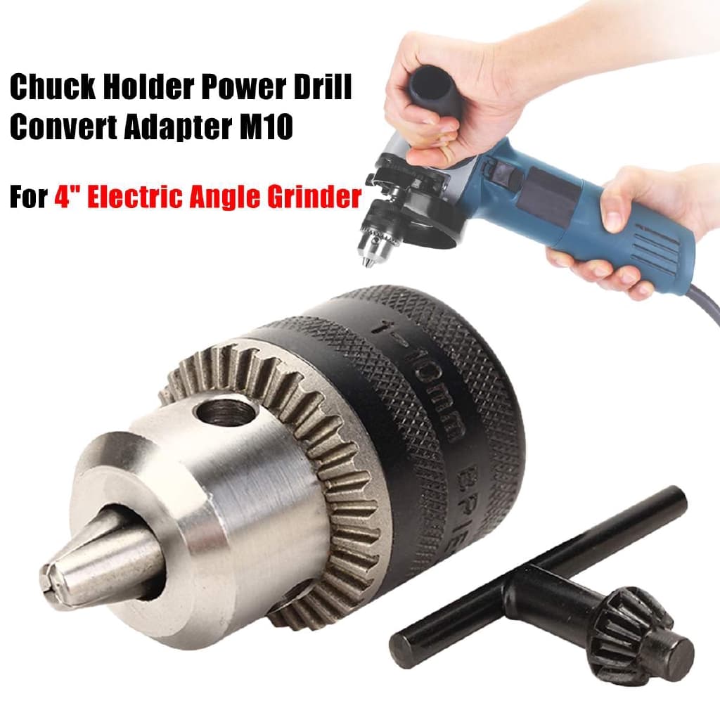 Adaptador De Conversão De Broca Elétrica Com Suporte De Mandril De 10 Mm M10 Para Rebarbadora De 4 "
