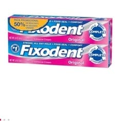 Creme Fixador de Prótese Dentária Fixodent Original 68g cada Unidade Kit com 2 Unidades