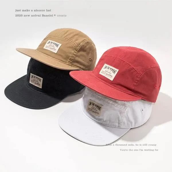 Chapéu De Cinco Painéis/cap Homens 5 Boné Unissex De Baseball Visor Plano Mulheres Algodão Lavado Snapback Bonés Youth Hip Hop Tide Card Five Painels premium