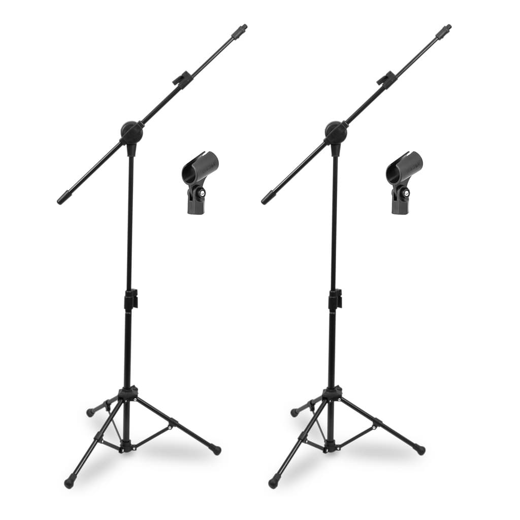 2 pedestais convencionais Arcano p/ microfone PMV 100-Pac