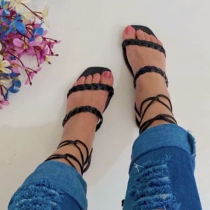 Rasteirinhas Sandália Feminina Rasteirinha Trançada Chinelo Rasteira Lançamento Casual Baratas moda cores tiras verão