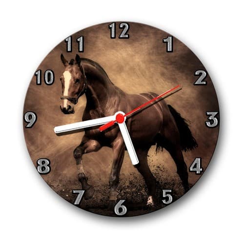 Relógio Parede Decoração casa cozinha Fazenda Country Cavalo - tamanho - 24 Cm