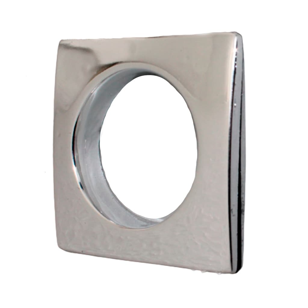 Ilhós Quadrado Meio Cromo 28mm para cortina 20 pares