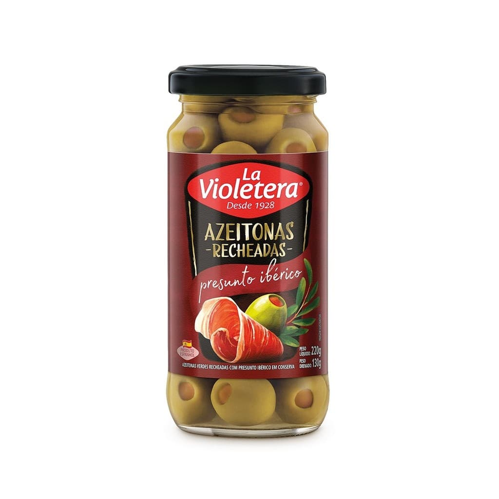 Azeitona Recheada Queijo Azul Salmão Ou Anchova 1 vidro 130gr