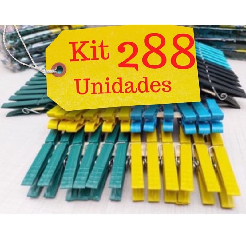 kit 288 prendedores de plástico