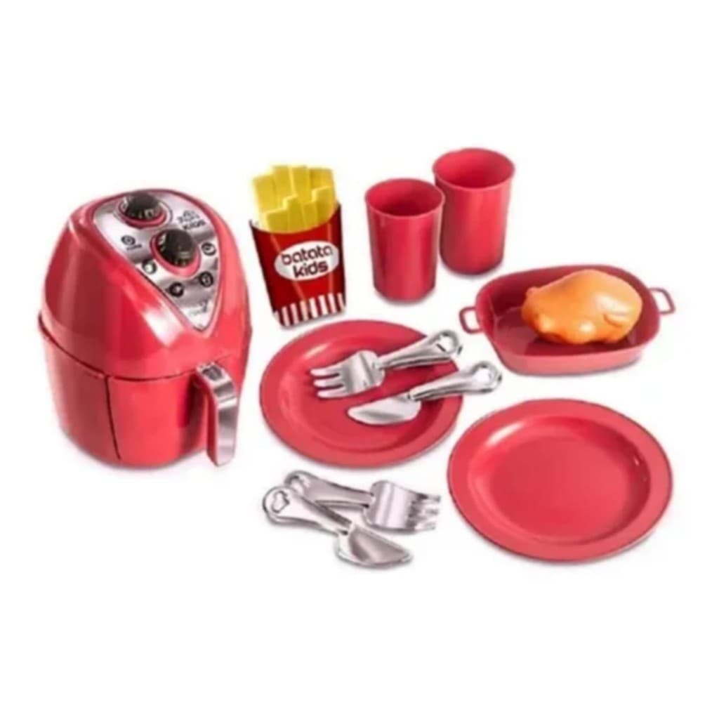 Kit Cozinha De Brinquedo Air Fryer Chef Kids 12 Peças