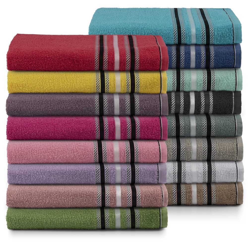 Kit 5 Toalhas de Rosto Stella 68cm x 40cm Várias Cores 100% Algodão