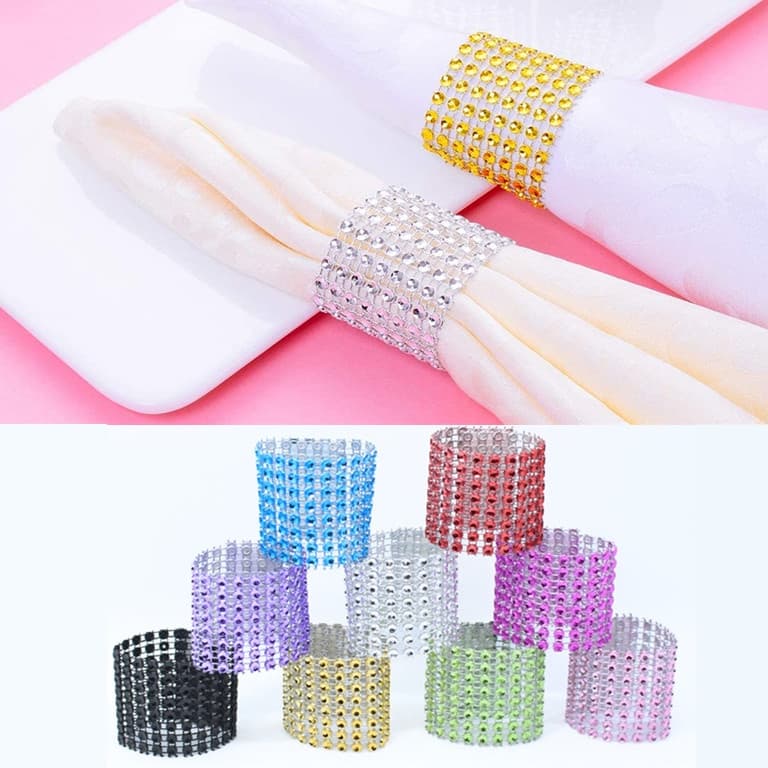 3pcsstripado Porta Guardanapo Para Férias , Casamentos , Jantar ,-De Pano