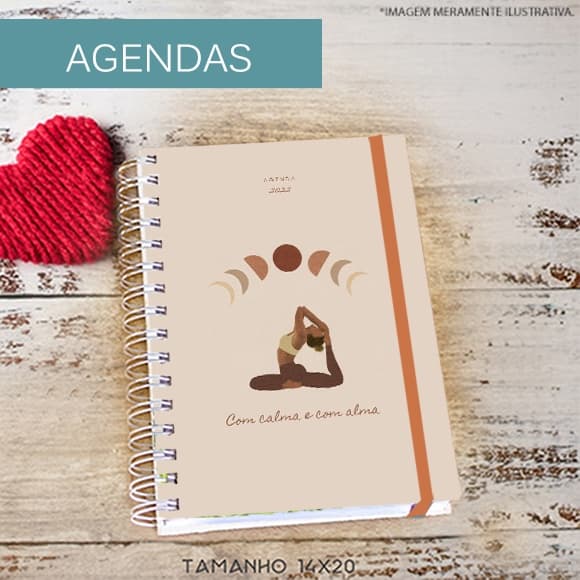 Agenda personalizada com nome 2024 Yoga