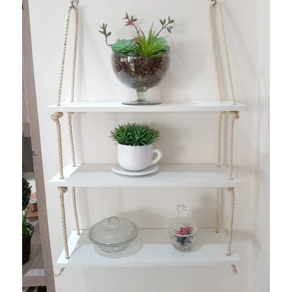 Prateleiras Com Corda De Sisal