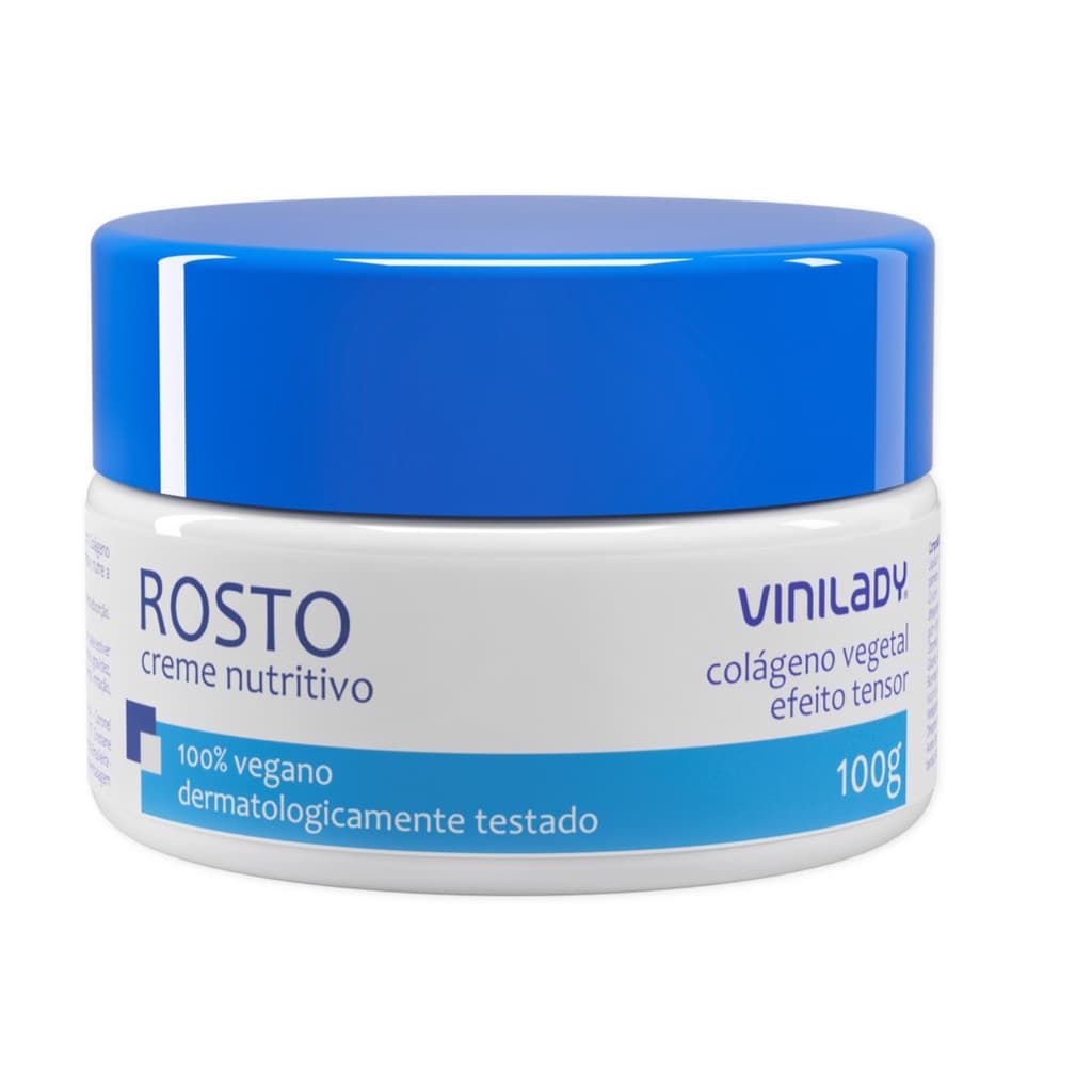 Creme Nutritivo para o Rosto Colageno tratamento Hidratar Efeito Tensor 100g Vini Lady