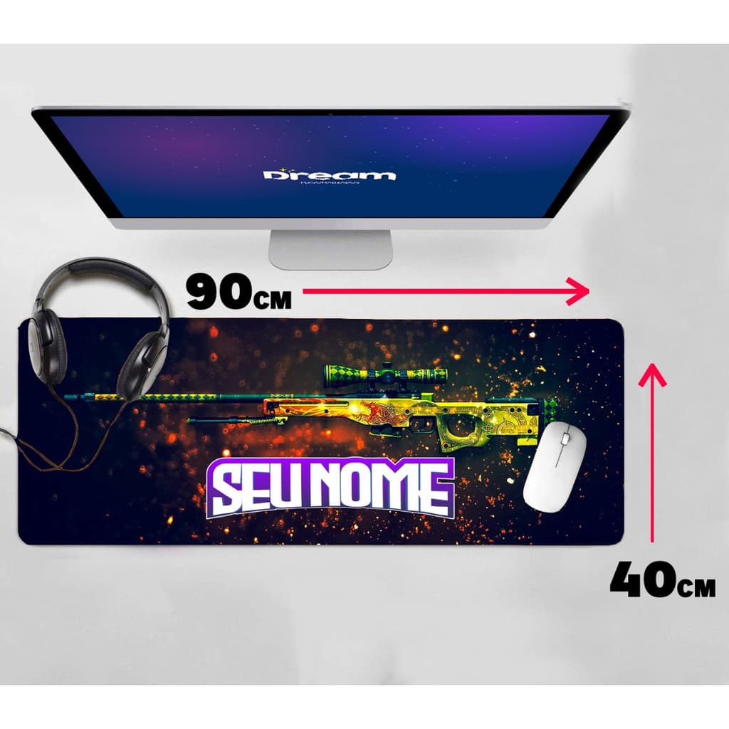 Mouse Pad Gamer Personalizado Extra Grande 90x40 Personalizado borda costurada mousepad tapete