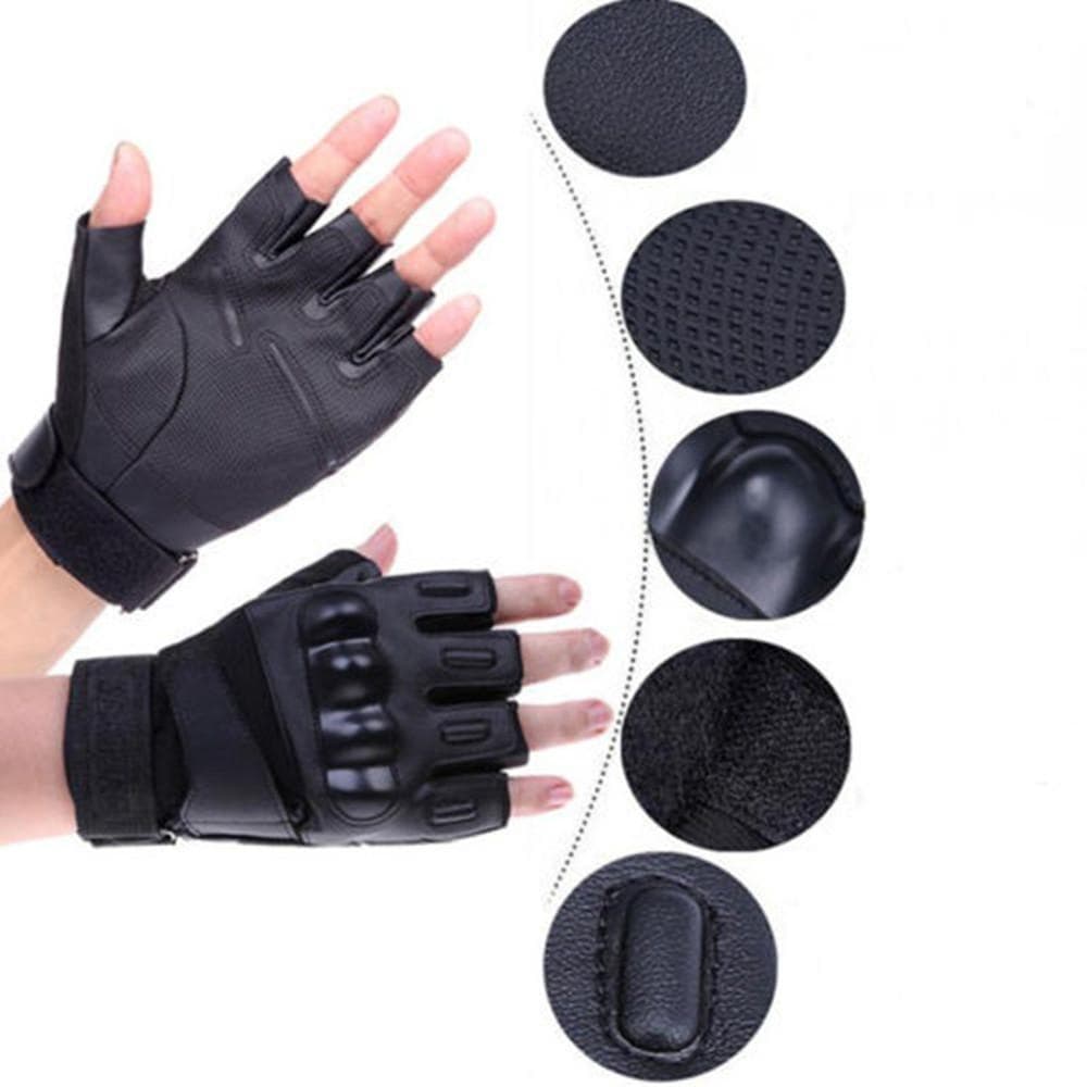 Luva Tática Meio Dedo Moto Bike Combate Motociclista Esporte