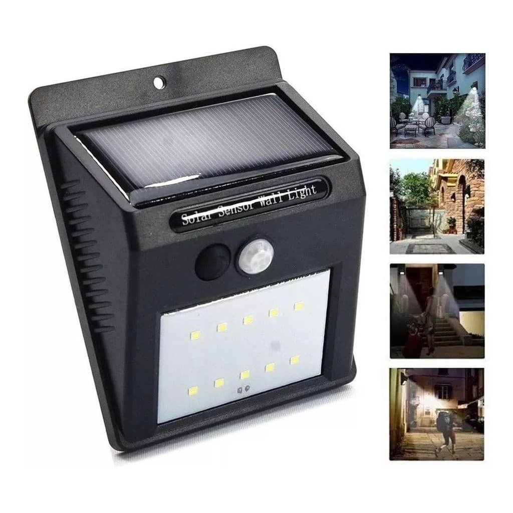 Luminaria Energia Solar Sensor Movimento Luz De Parede iluminação