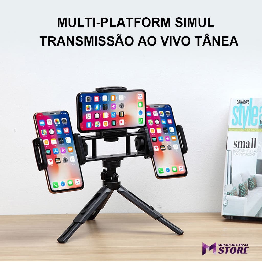 Novo Suporte Tripé Apoio Celular Mesa Portátil 360° Base super estável