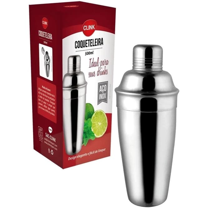 Coqueteleira inox 500ml Caipirinha Drinks Bar