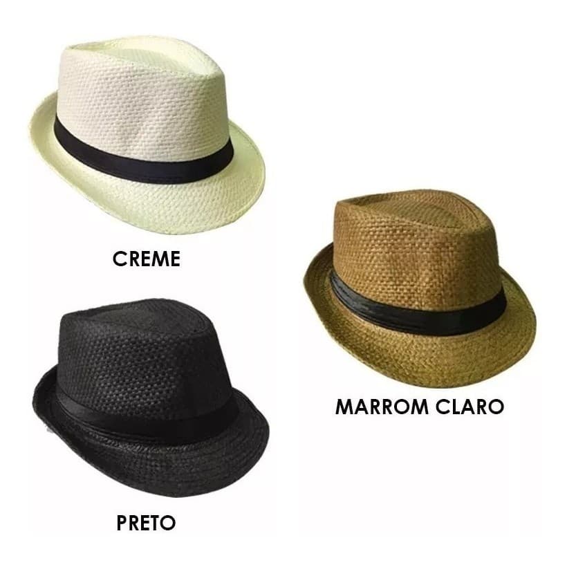 Chapeu Malandro Carioca Panama Palha sintetico classico