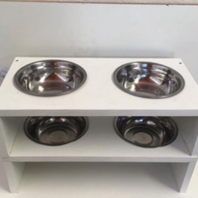 comedouro elevado com tigela para pets