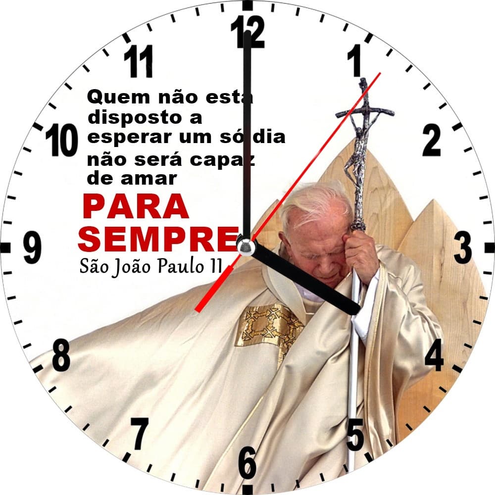 São João Paulo II Relógio de parede