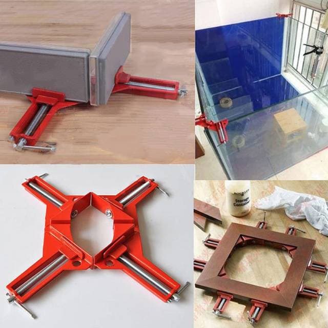 MITRE Clamp Canto Direito Braçadeira De Para Molduras De Vidro E Madeira Ângulo De 90 Graus Objetos jn