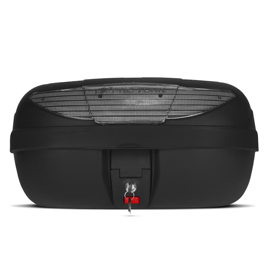 Baú Bauleto Moto Pro Tork Smartbox 2 45 Litros Preto Com Lente Cristal Cabe 2 Capacetes - Pro Tork
