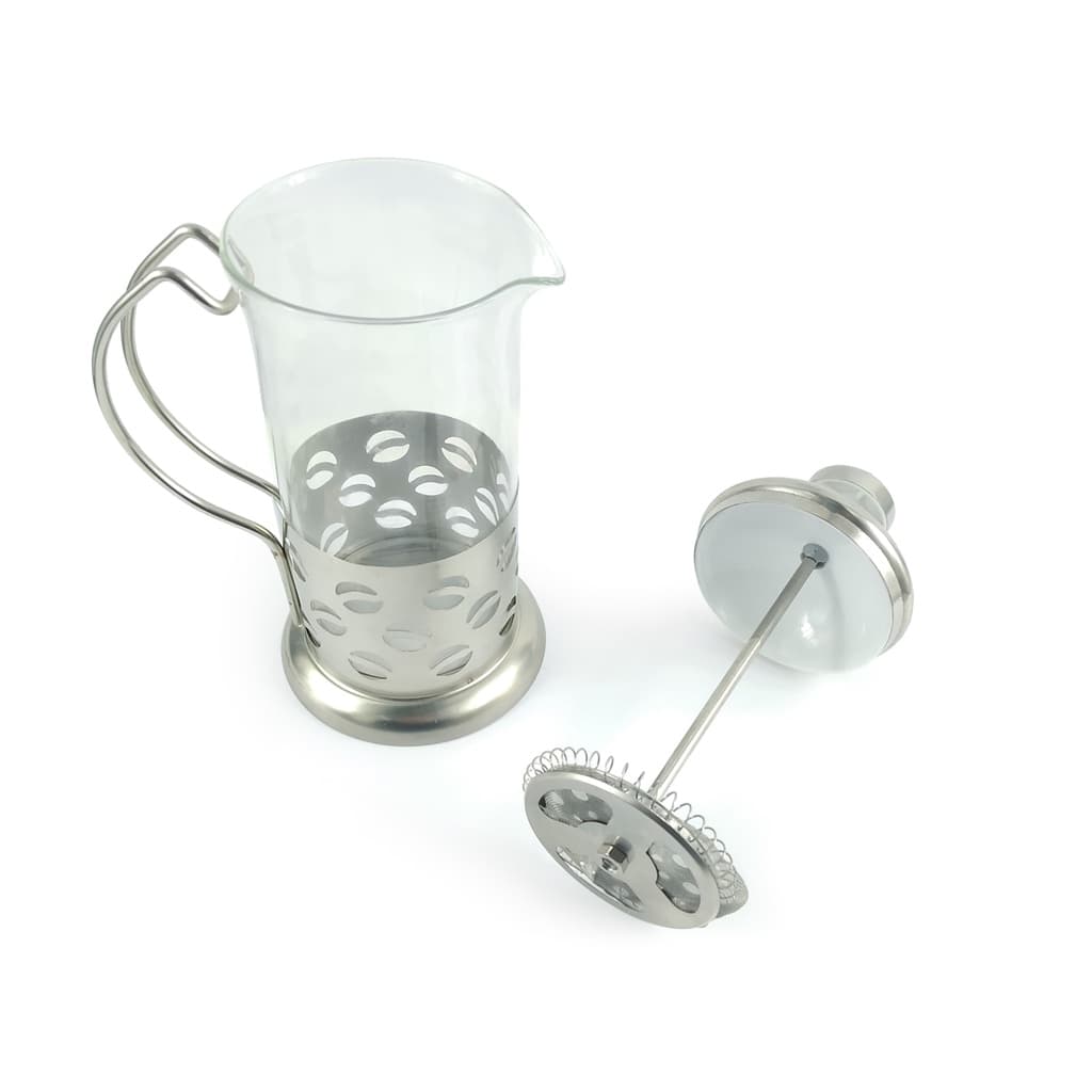 Cafeteira Prensa Francesa Cremeira 600ml De Vidro e Aço Inox Para Café Chá Livon Coffee Luxo