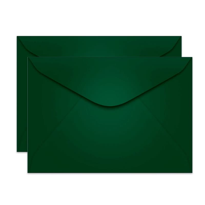 Envelope Verde Escuro Padrao Correio Carta convite 16x11cm 25 Unidades