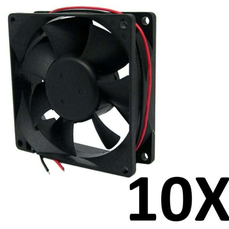 10X Micro Ventilador 80x80 12V Fan Cooler Ventoinha 80x80x25 12V
